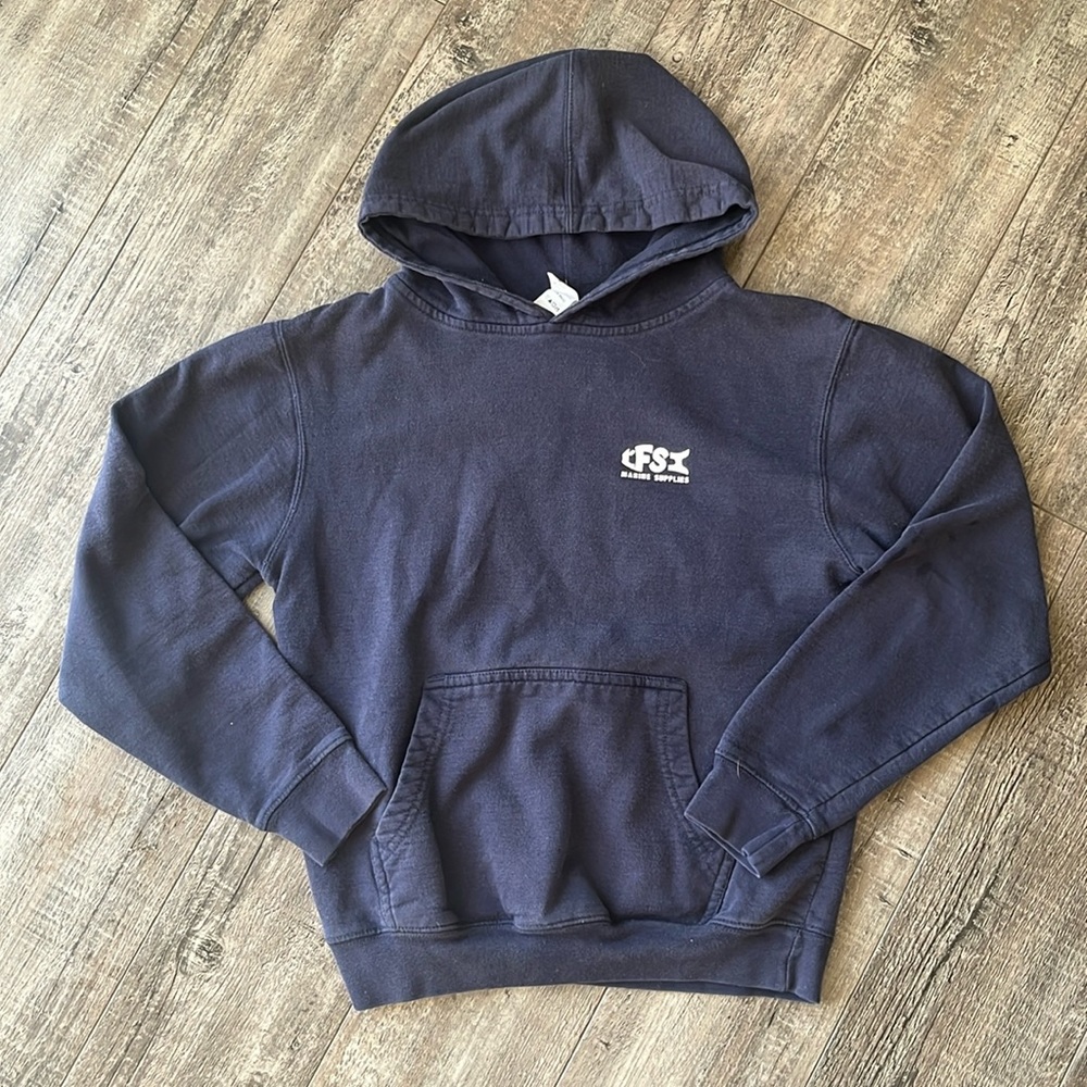 Kids Navy Hooded Sweatshirt with Front Pocket
